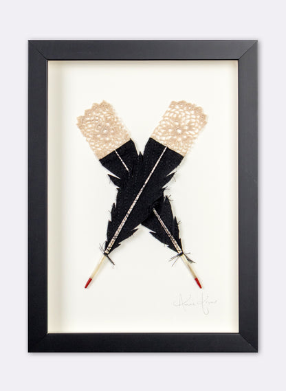 Single X Huia Feathers