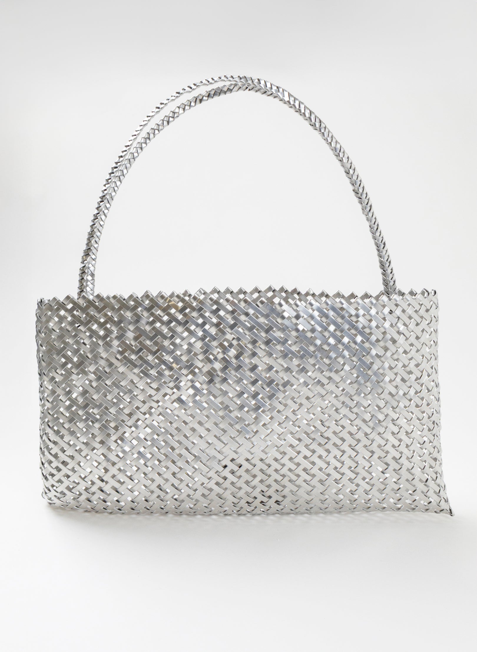 Thin Weave Silver Kete