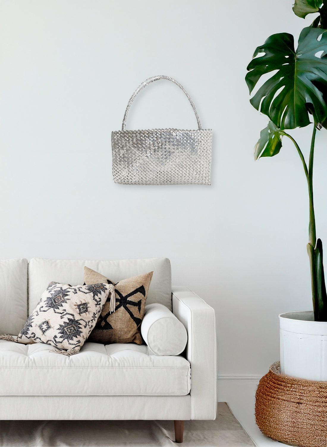 Thin Weave Silver Kete