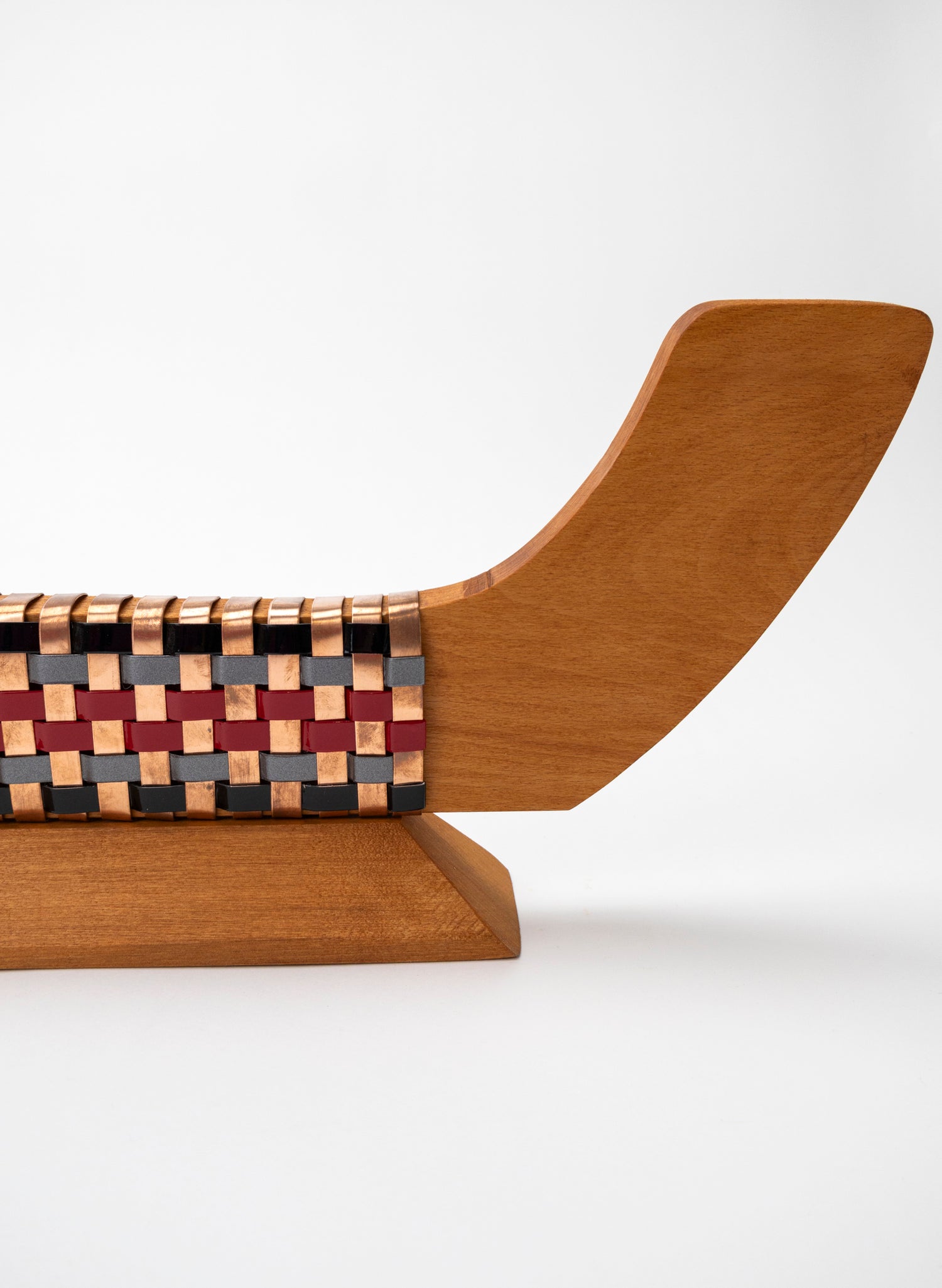 Red, Black Grey and Copper Waka on Plinth
