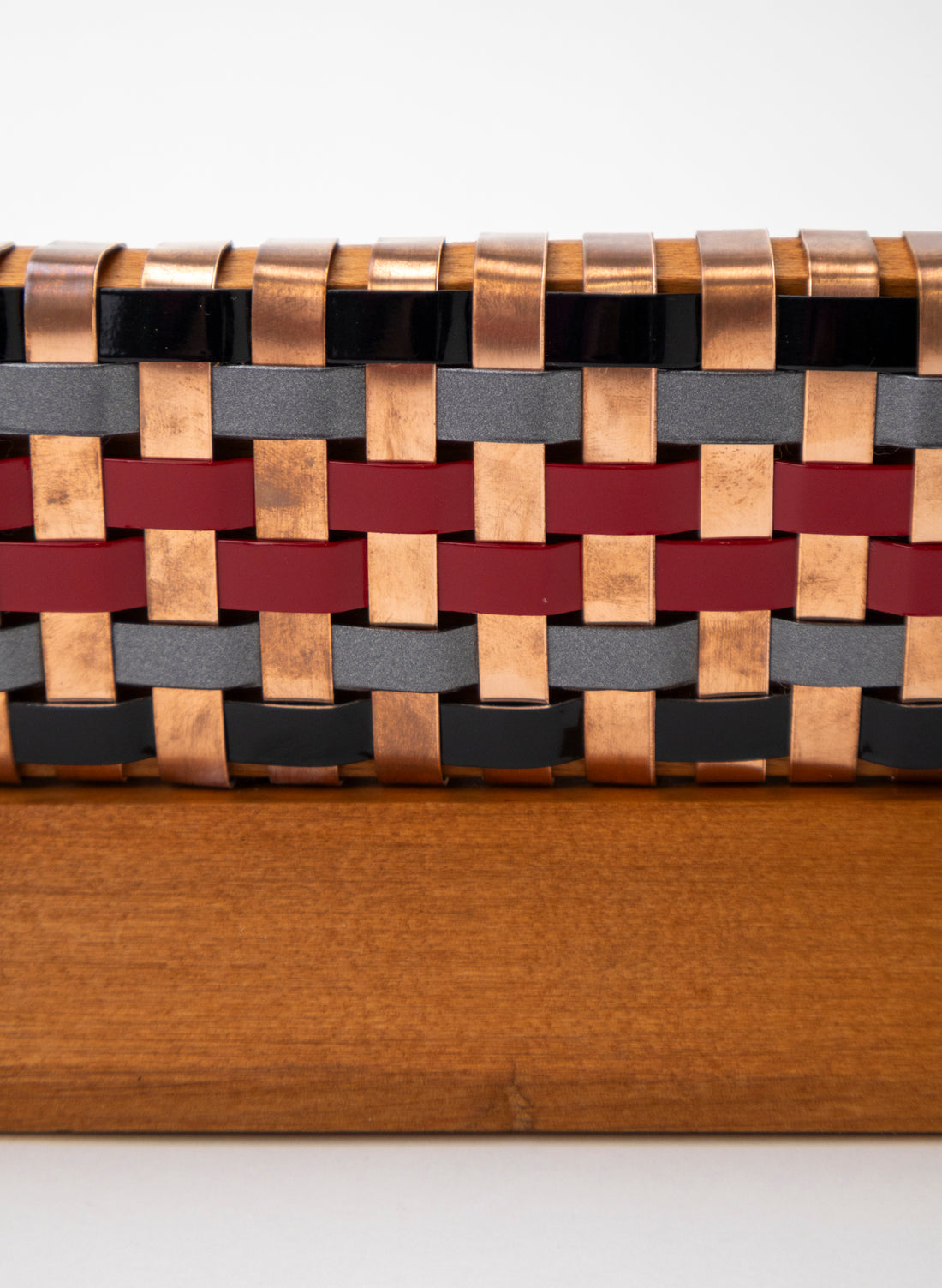 Red, Black Grey and Copper Waka on Plinth