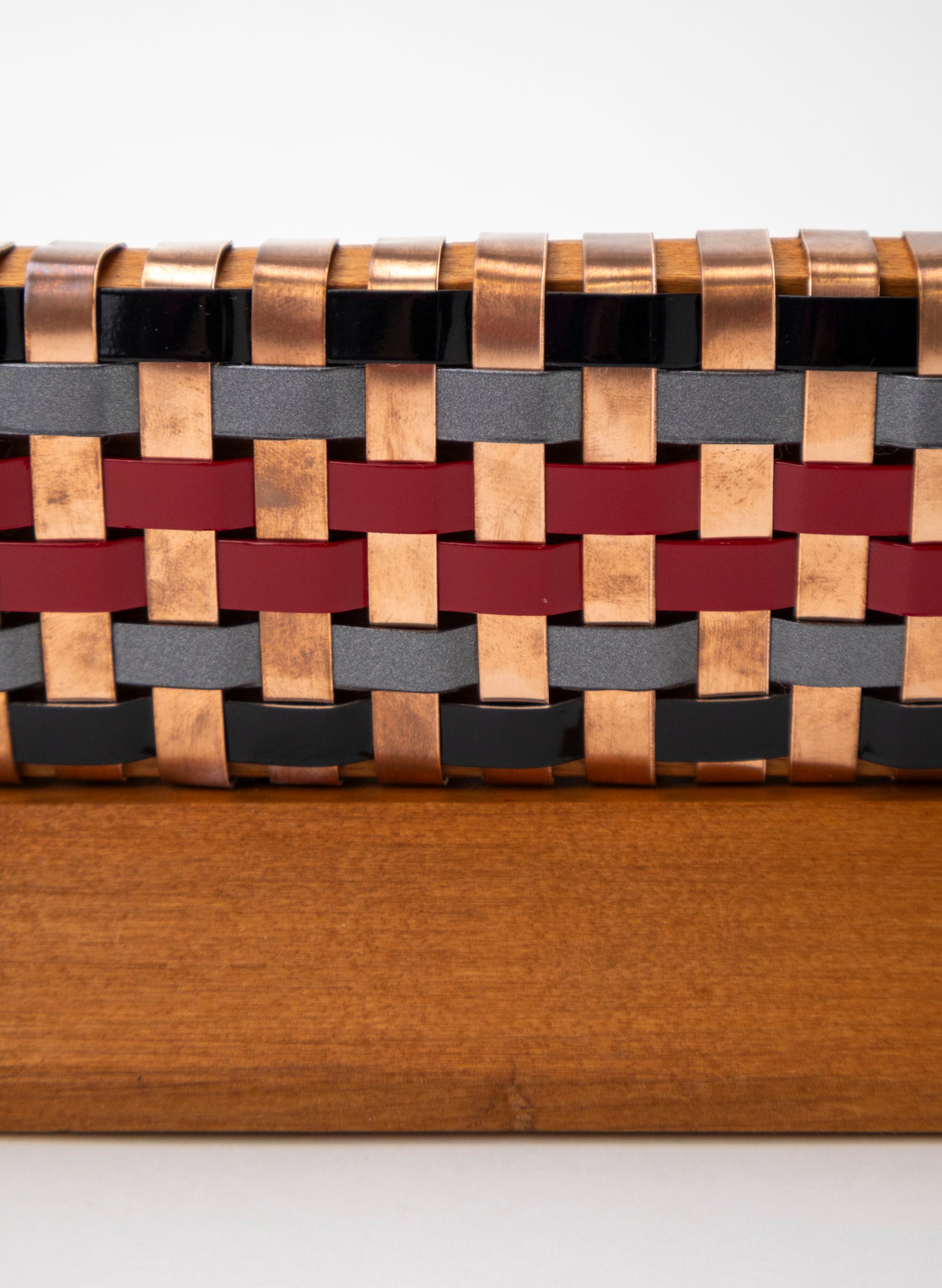 Red, Black Grey and Copper Waka on Plinth
