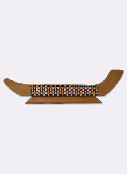 Red, Black Grey and Copper Waka on Plinth
