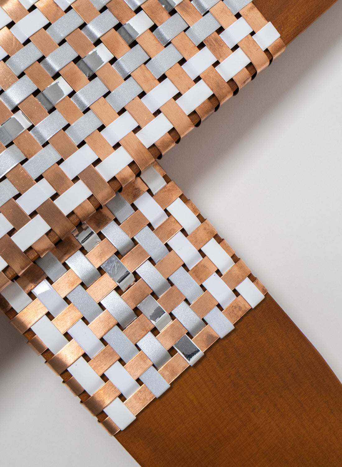 White, Silver, Copper on Saligna Timber Putiputi