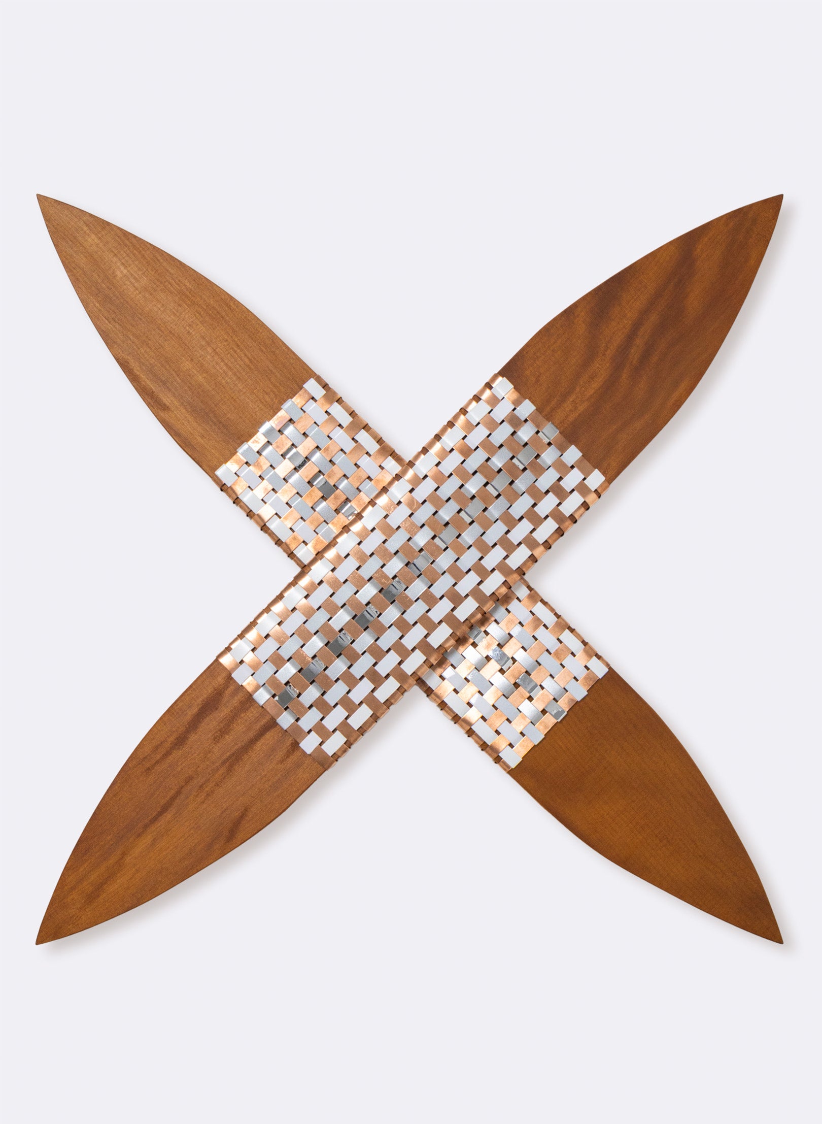 White, Silver, Copper on Saligna Timber Putiputi