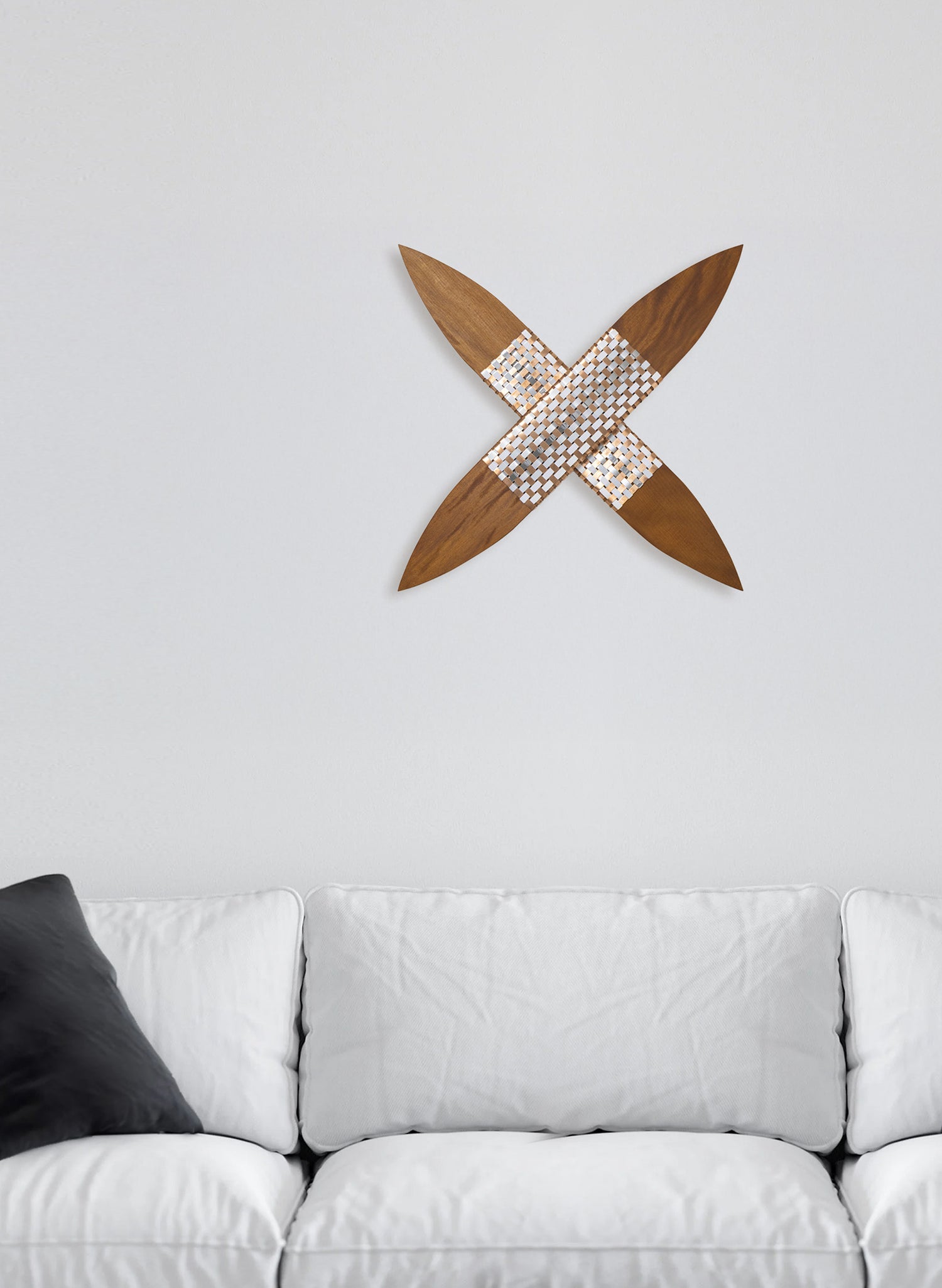 White, Silver, Copper on Saligna Timber Putiputi