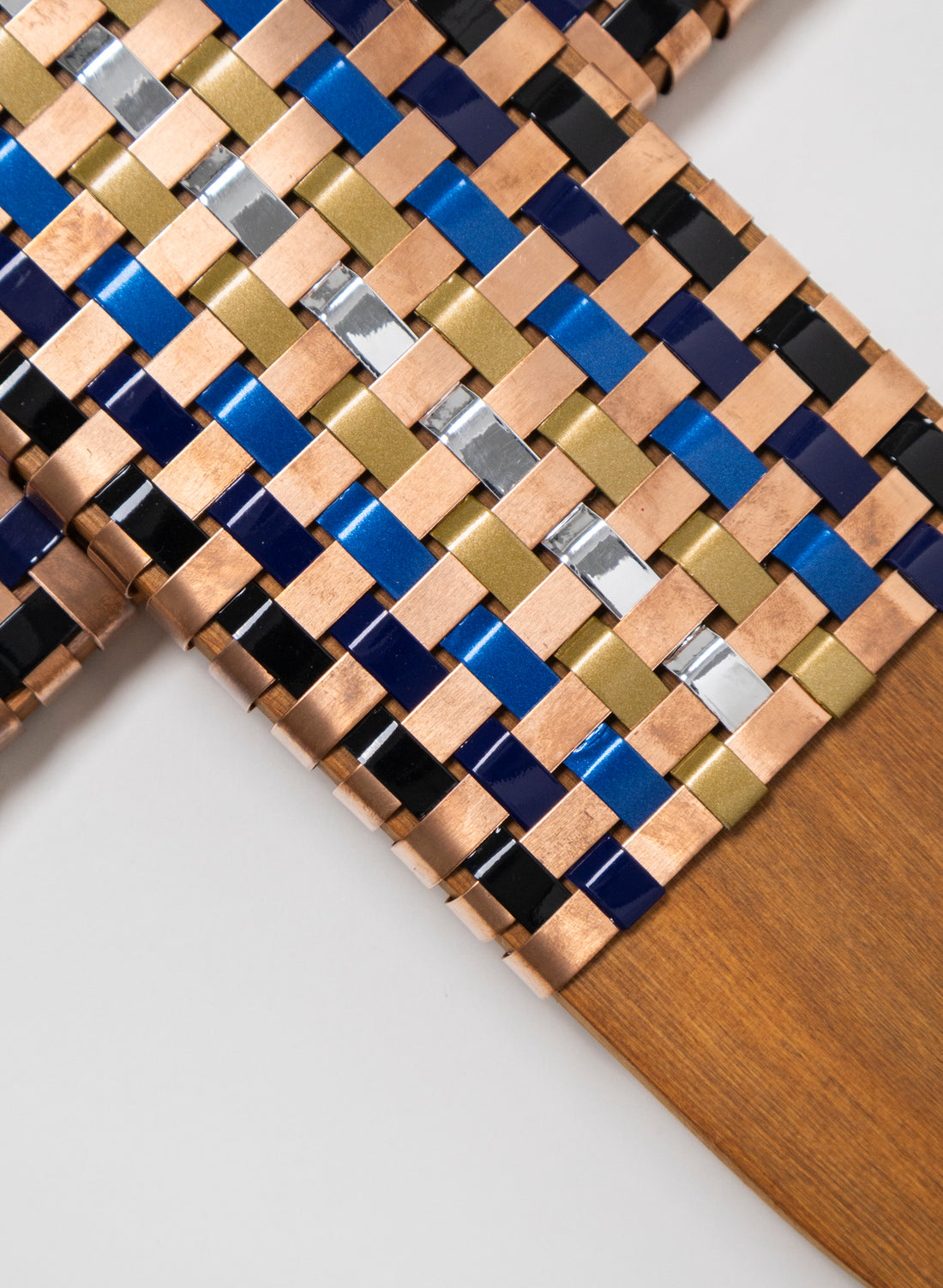 Black, Blue, Gold, Silver on Saligna Timber Putiputi