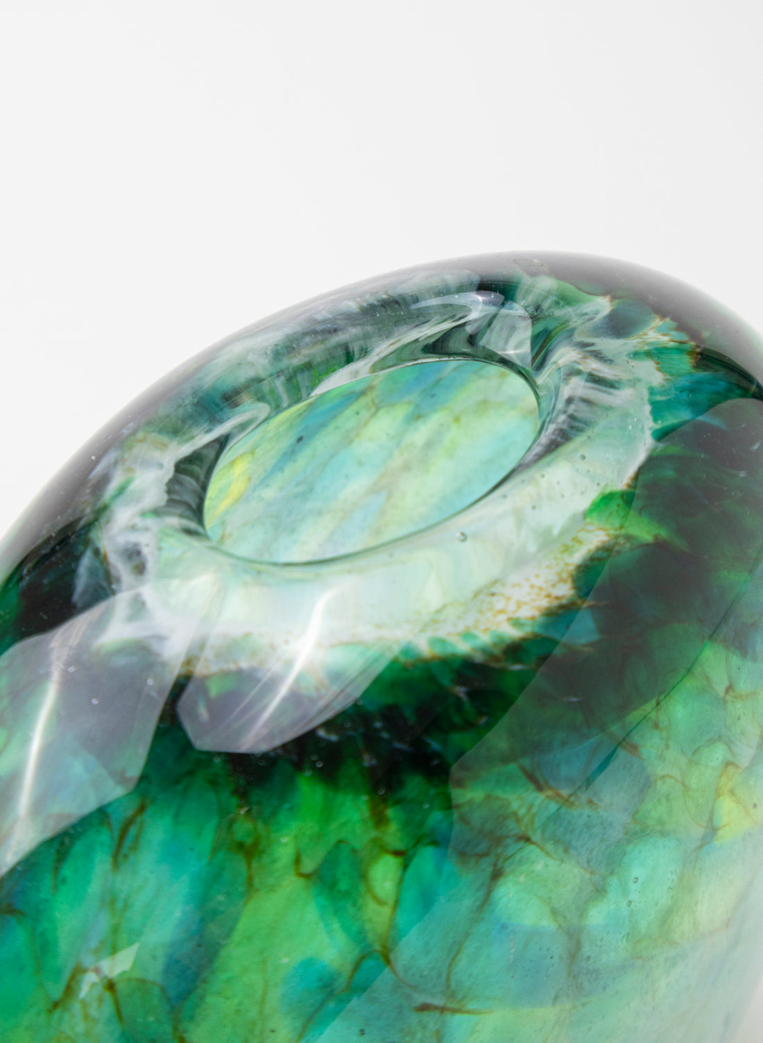 Greenstone Flat Oval Vase Small