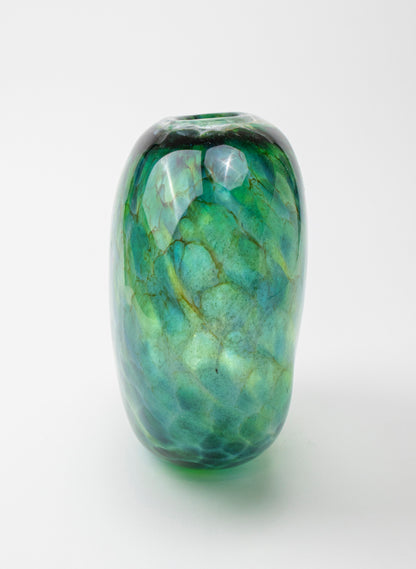 Greenstone Flat Oval Vase Small
