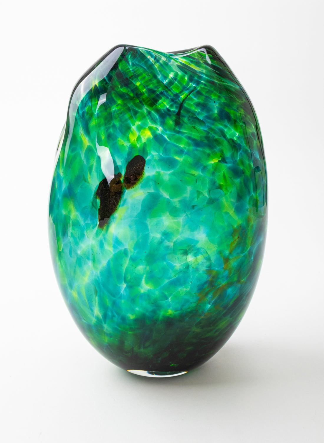 Greenstone Tall Boulder Form Vase