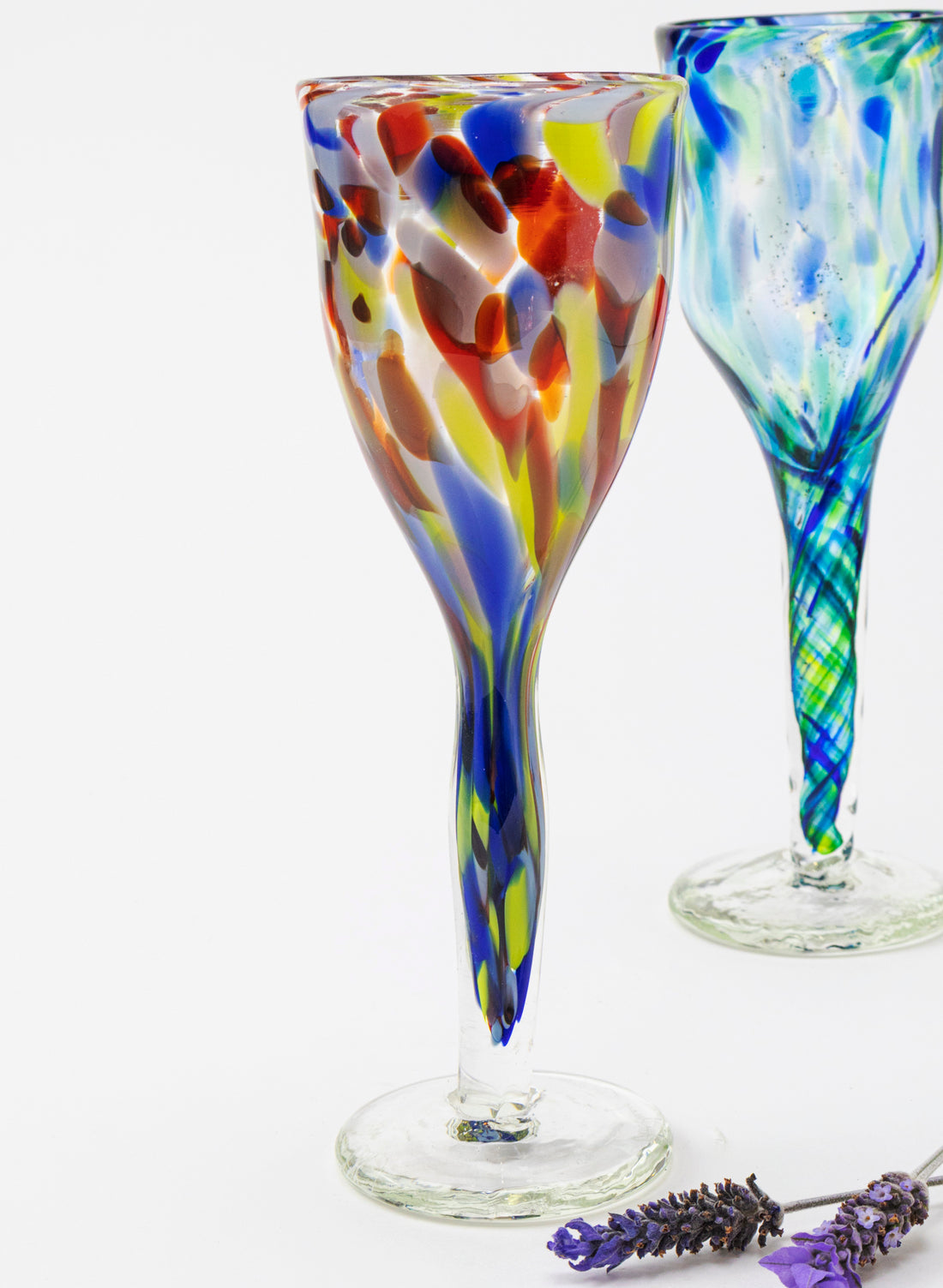 Spotty Glass Goblet