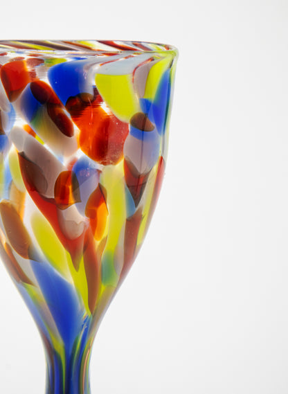 Spotty Glass Goblet
