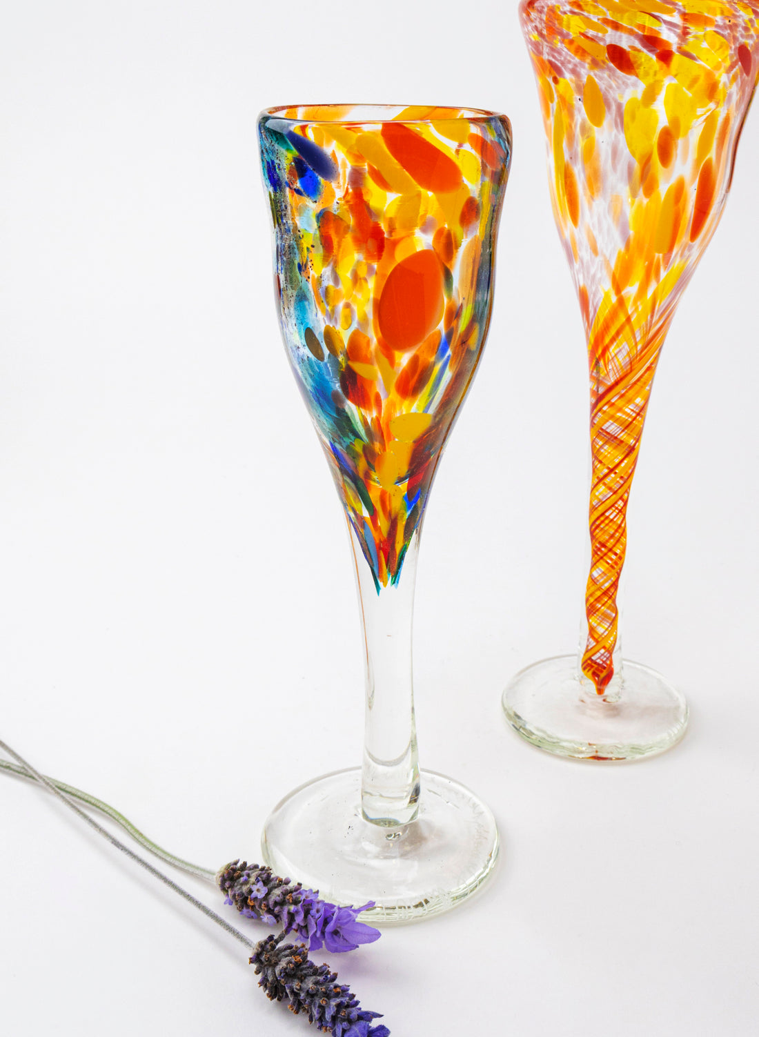 Spotty Glass Goblet