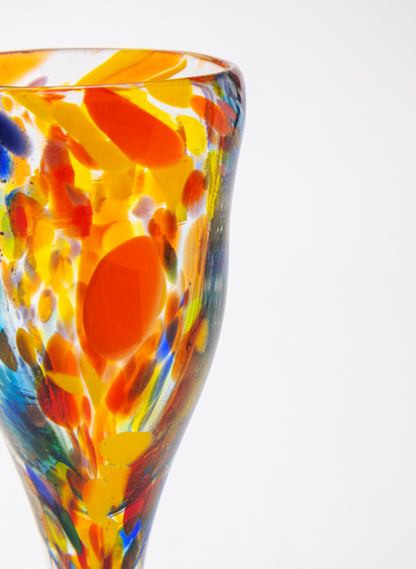 Spotty Glass Goblet