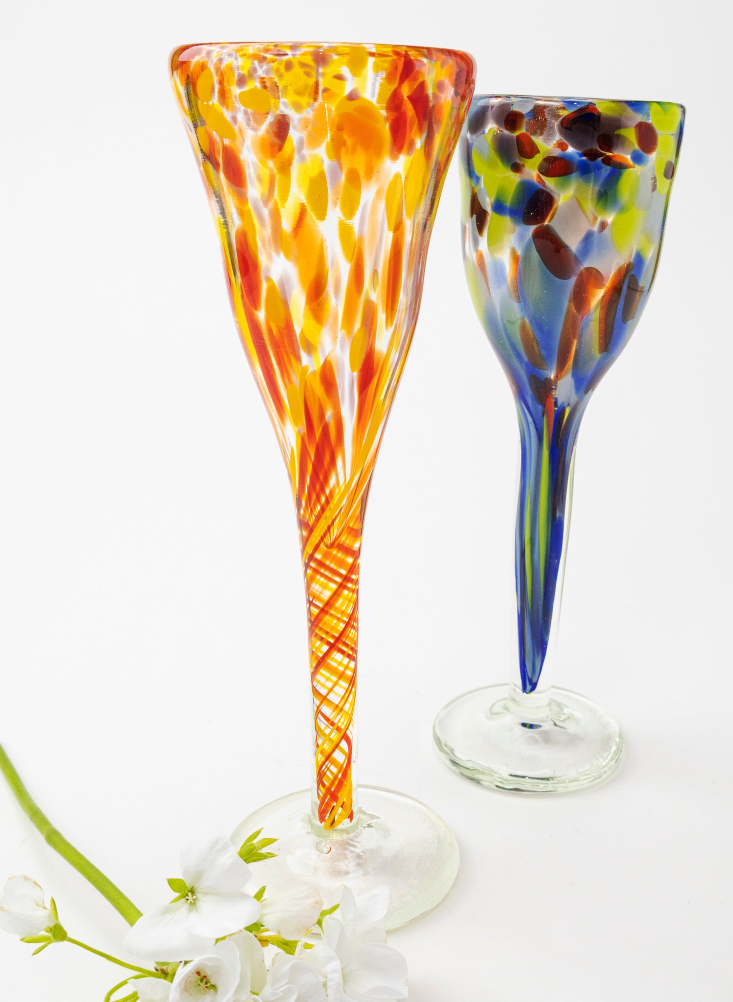 Spotty Glass Goblet
