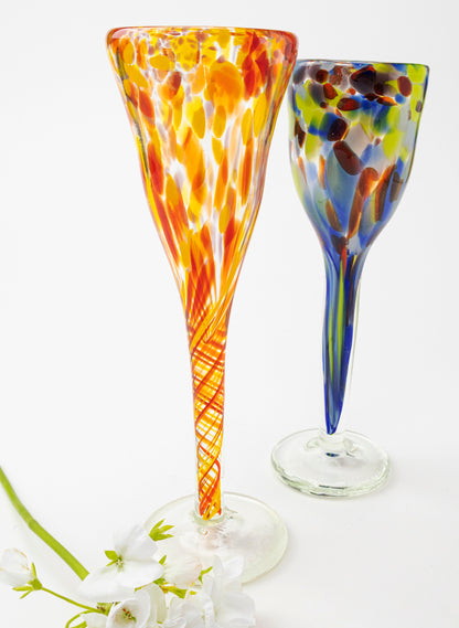 Spotty Glass Goblet