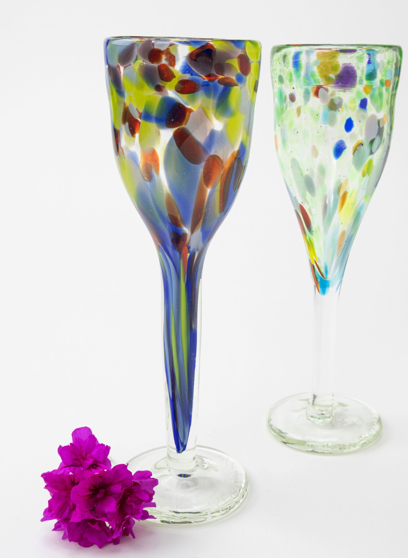 Spotty Glass Goblet