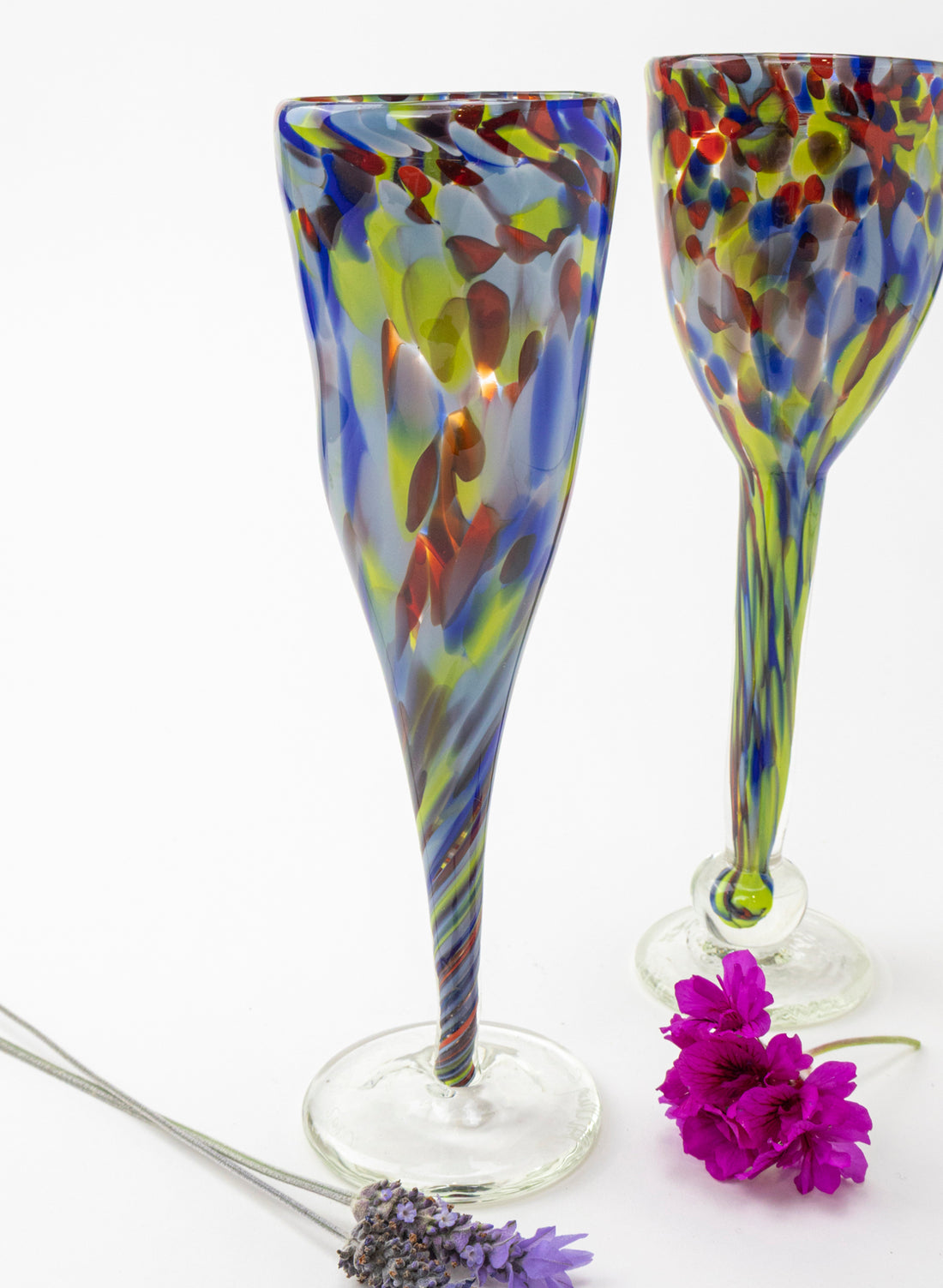 Spotty Glass Goblet