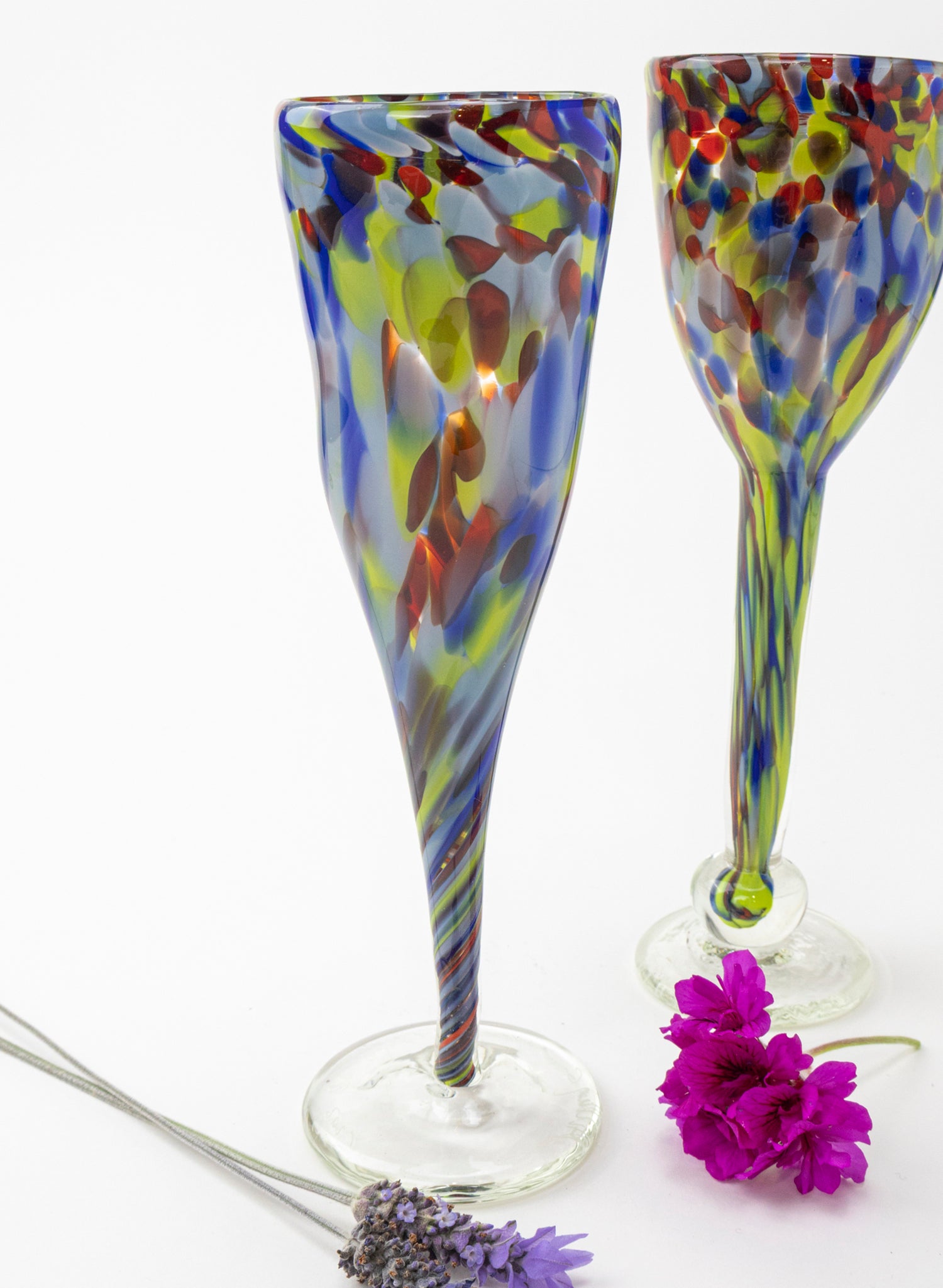 Spotty Glass Goblet