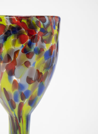 Spotty Glass Goblet