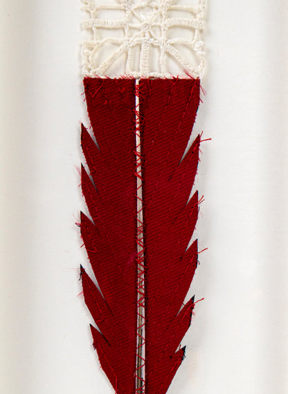 Single Huia Feather Framed