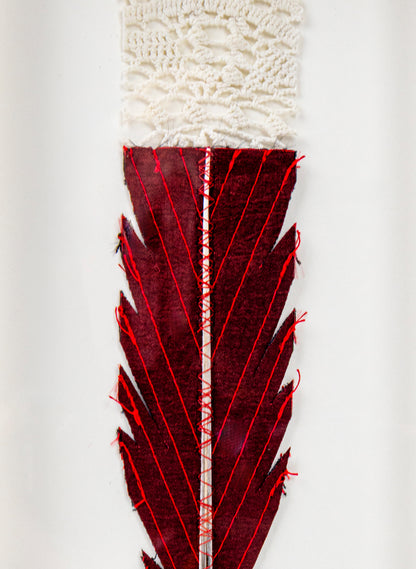 Single Huia Feather Framed