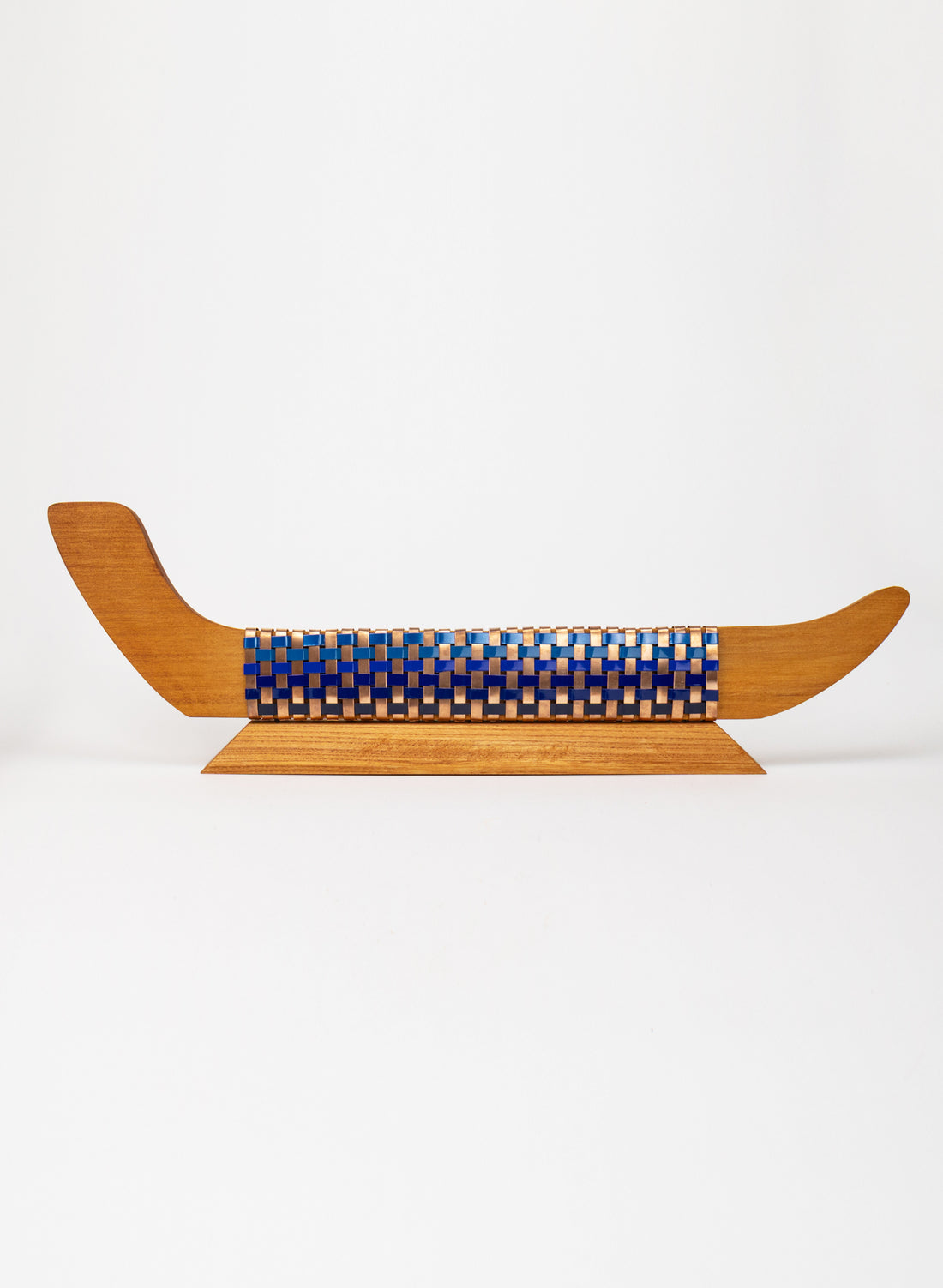 Blue and Copper Waka on Plinth