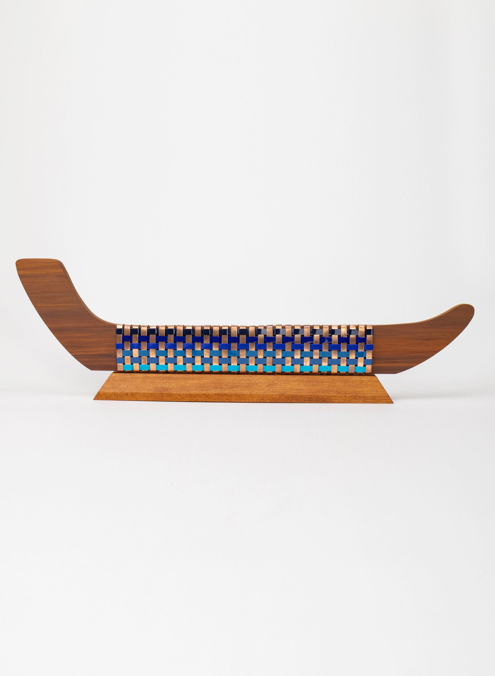 Blue and Copper Waka on Plinth
