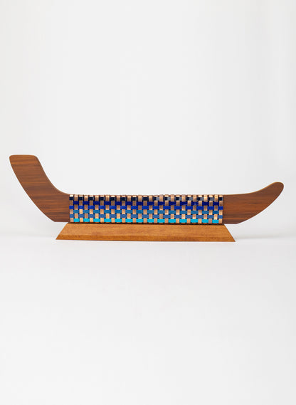 Blue and Copper Waka on Plinth