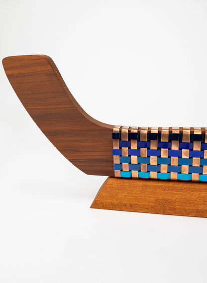 Blue and Copper Waka on Plinth