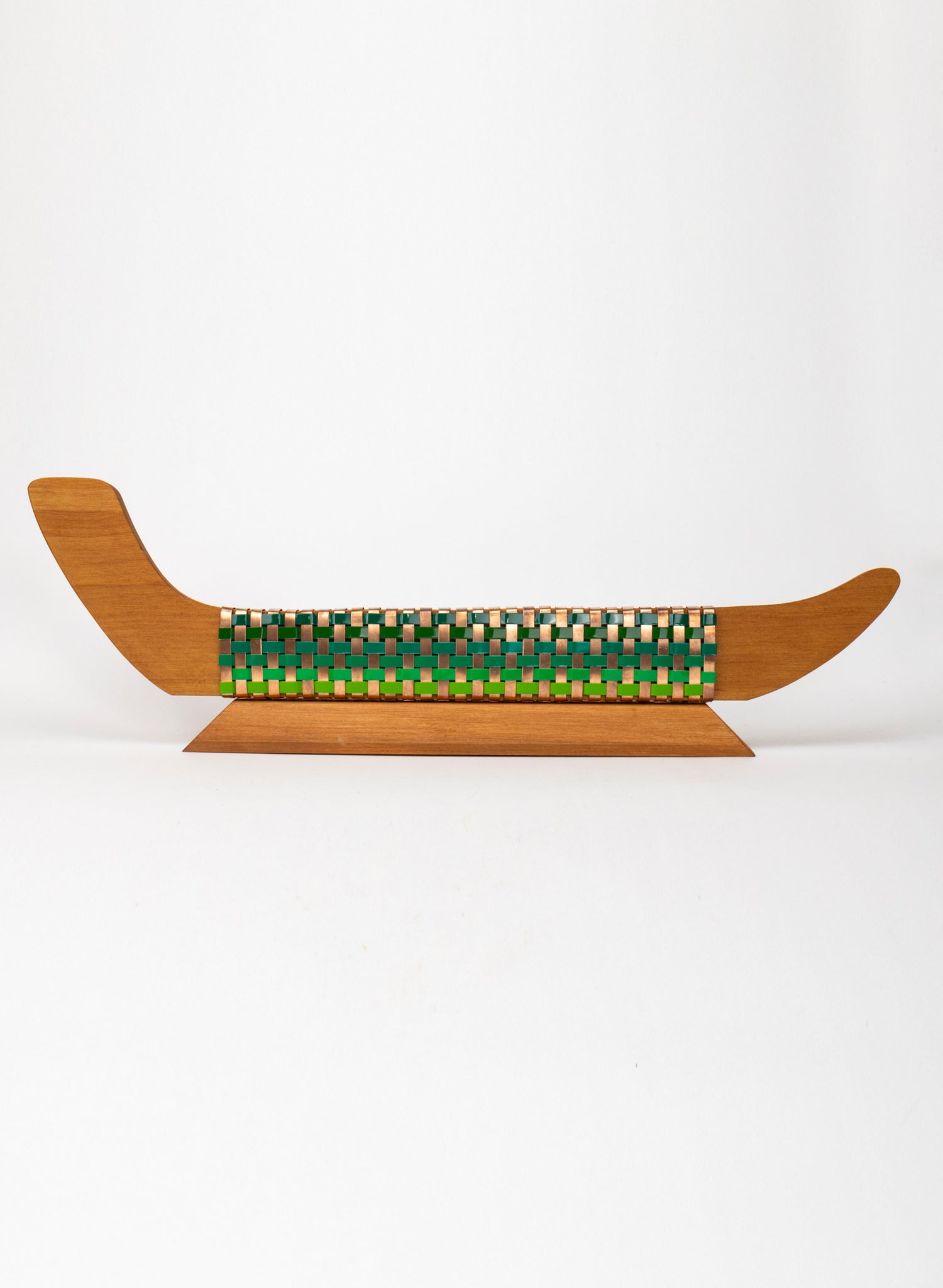 Green and Copper Waka on Plinth