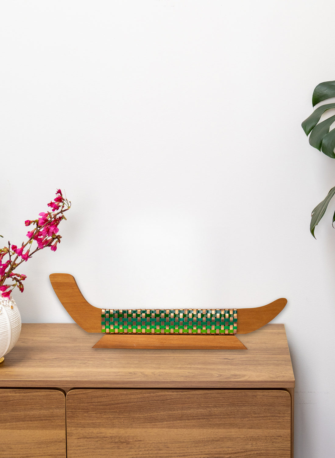 Green and Copper Waka on Plinth