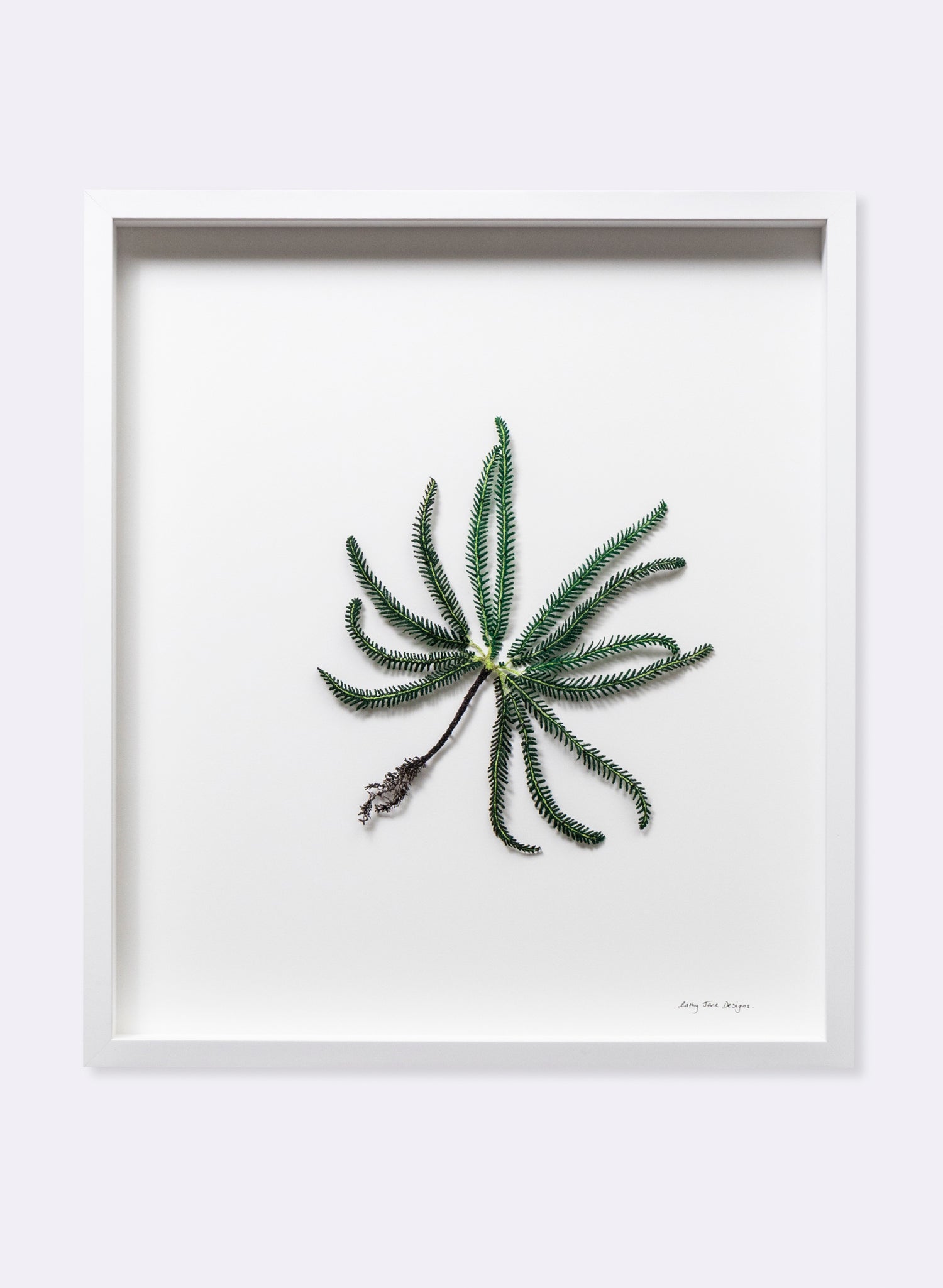 Umbrella Fern - 3D Embroidery