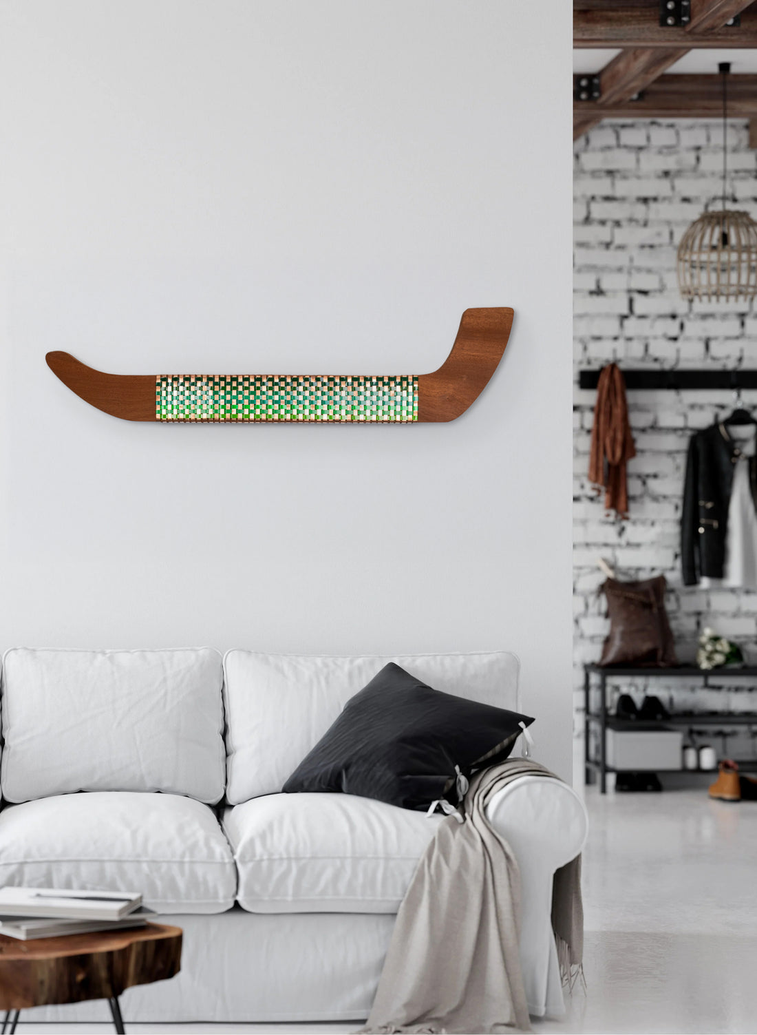 Mahogany Green &amp; Copper Wall Waka - Large