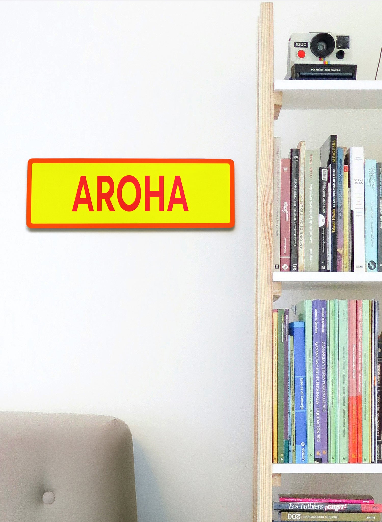 Aroha - Fluro Sign