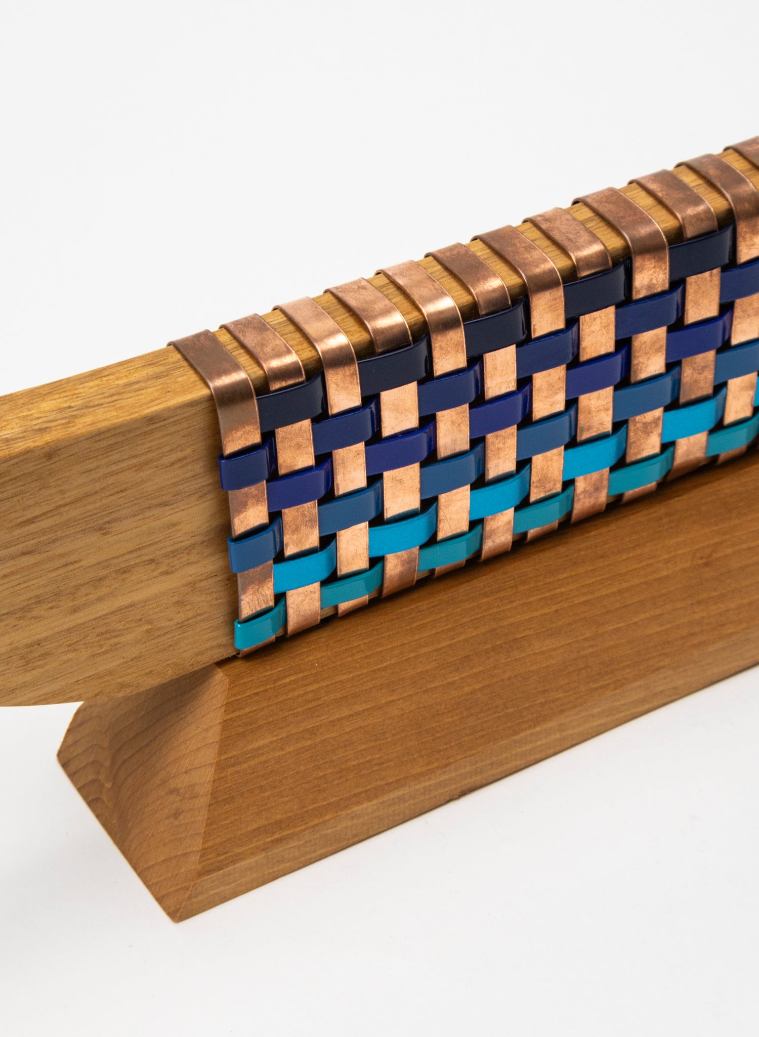 Blue and Copper Waka on Plinth