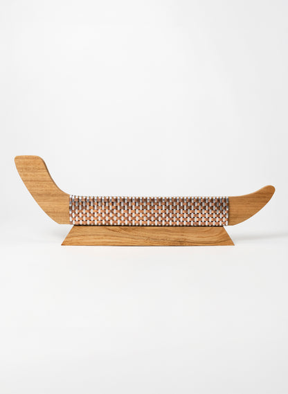 Silver and Copper Waka on Plinth