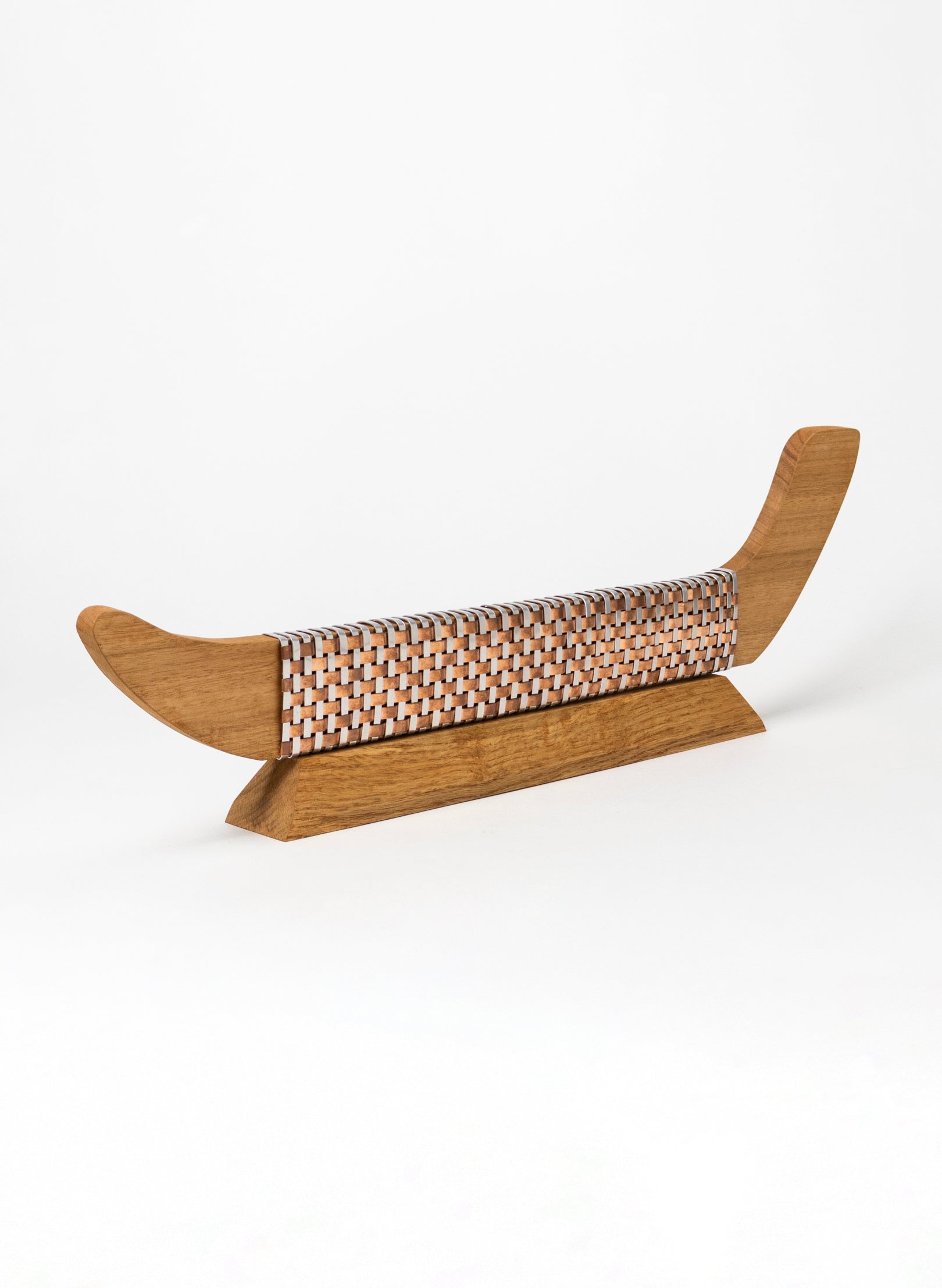 Silver and Copper Waka on Plinth