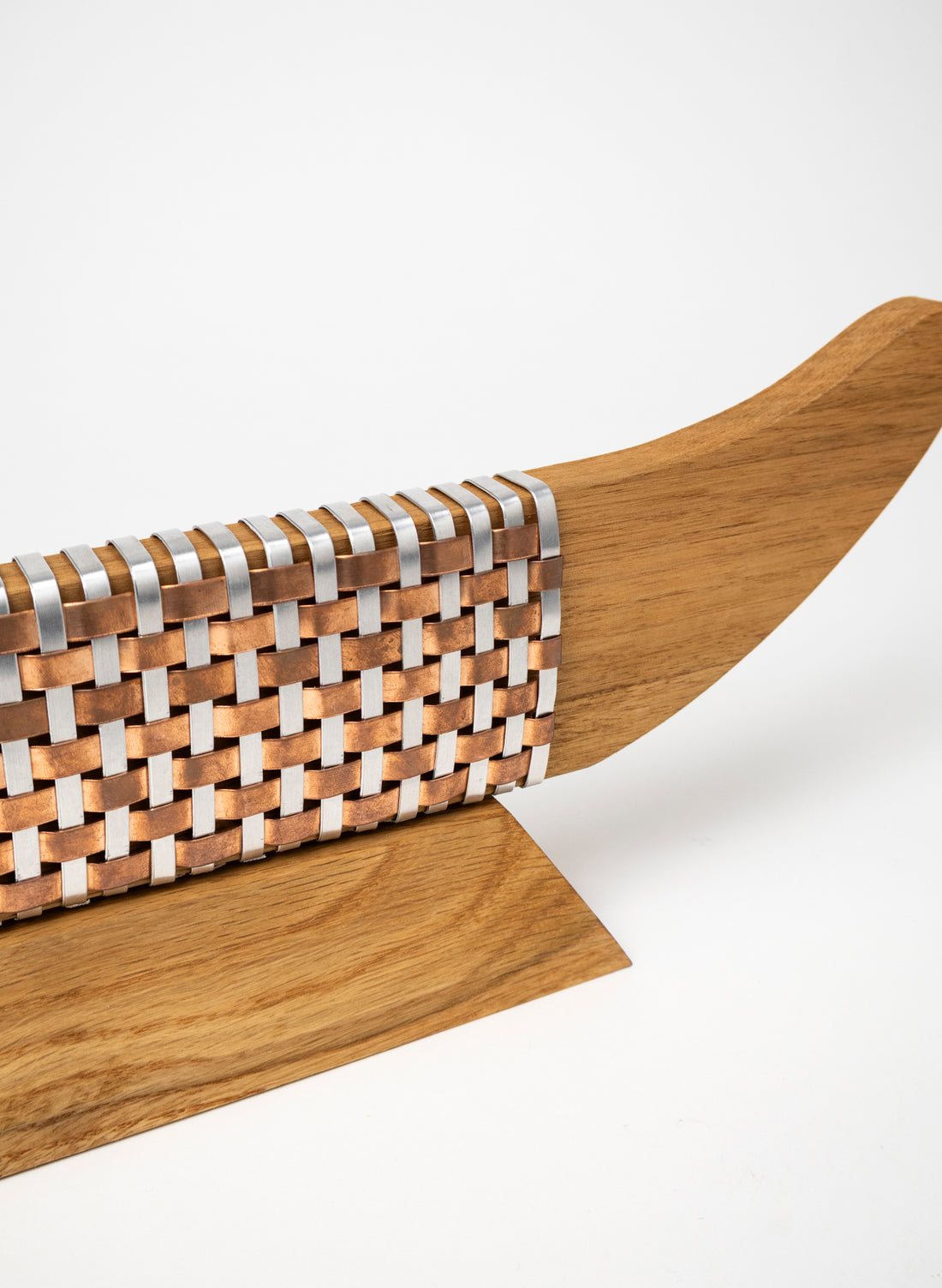 Silver and Copper Waka on Plinth