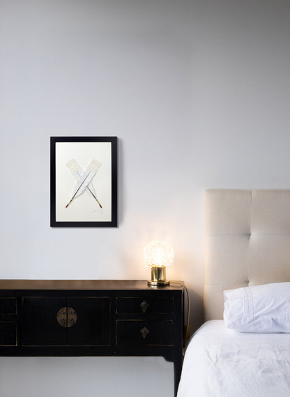 Single X Huia Feather Framed