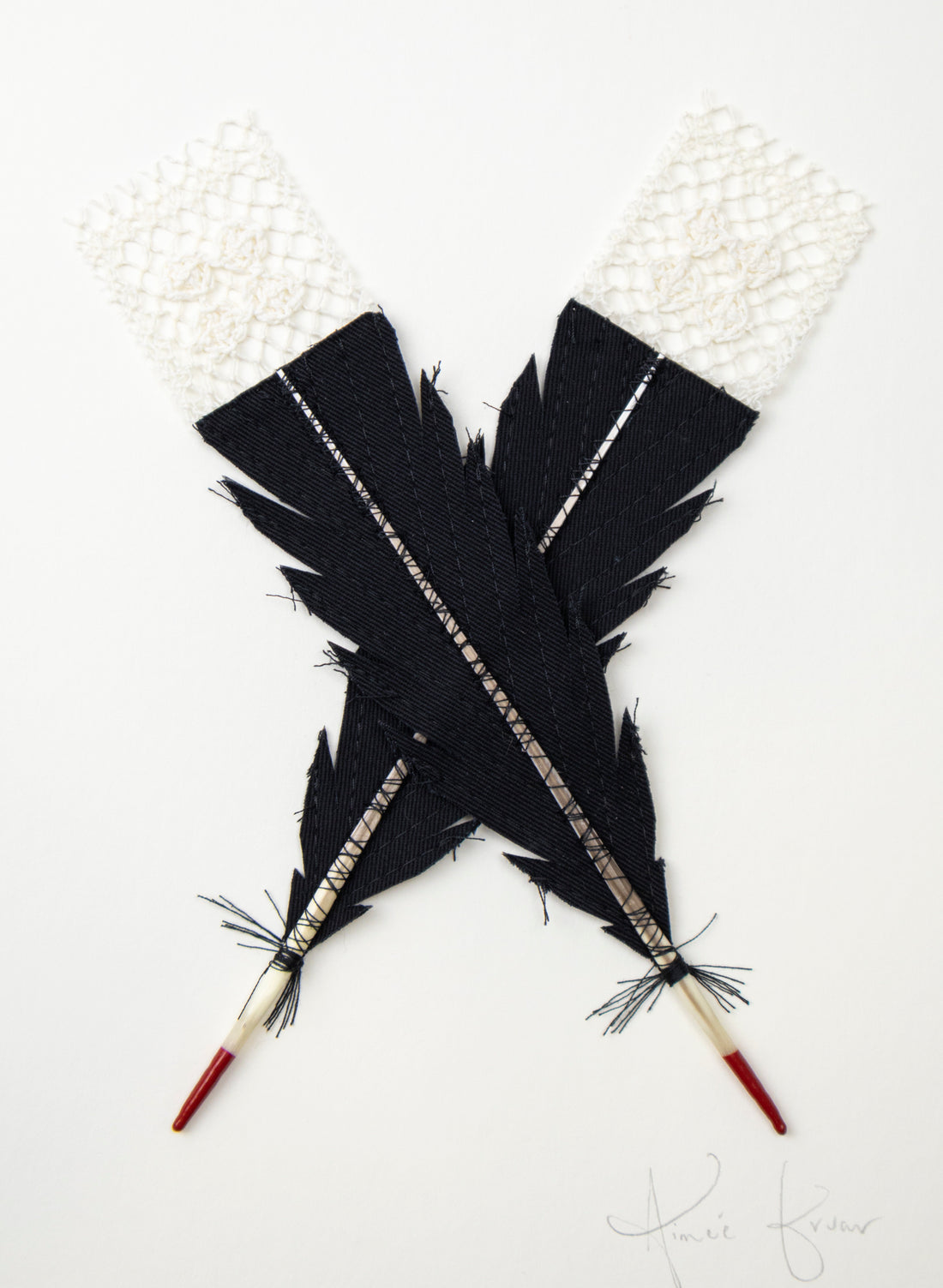 Single X Huia Feather Framed