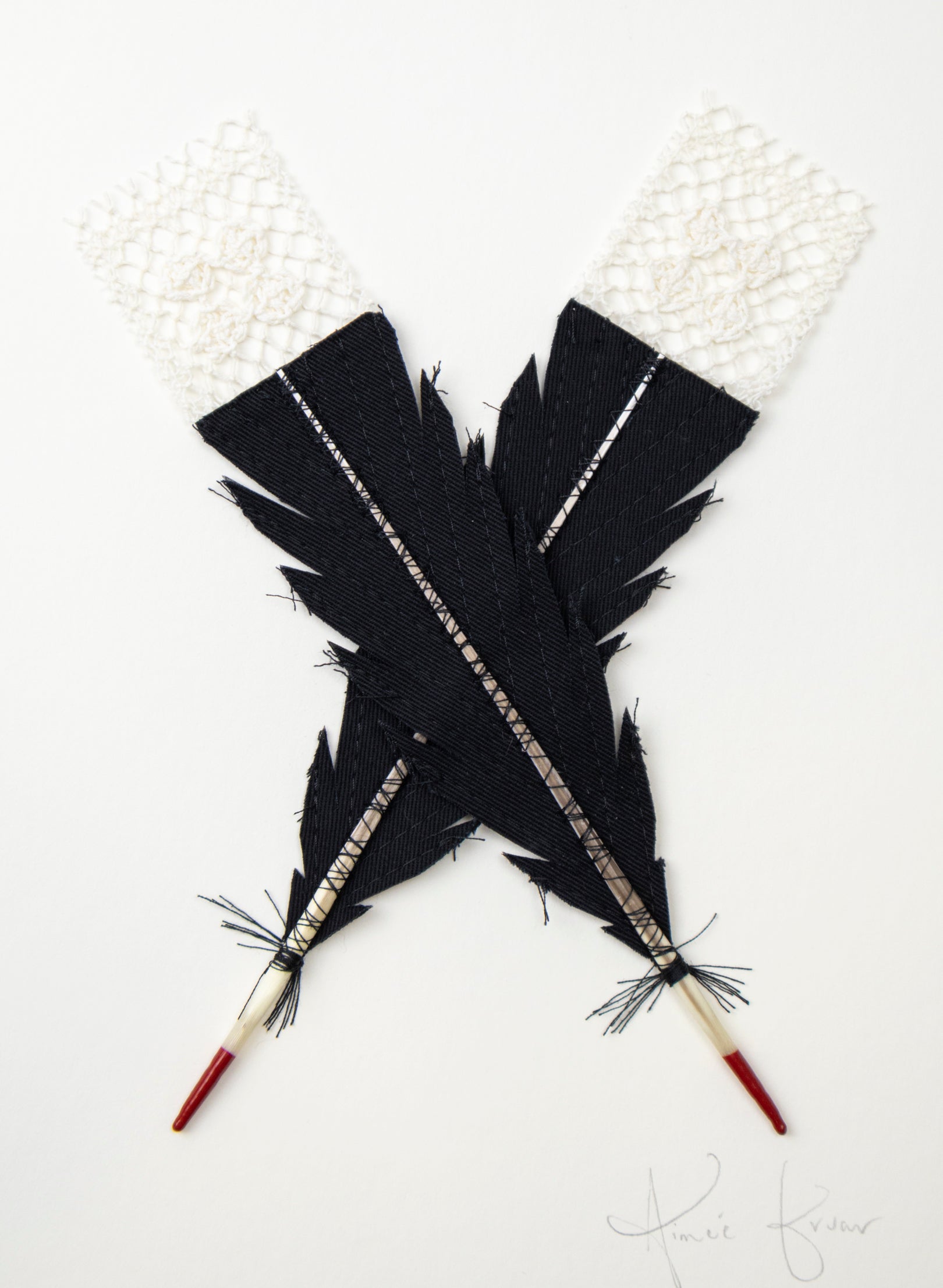 Single X Huia Feather Framed