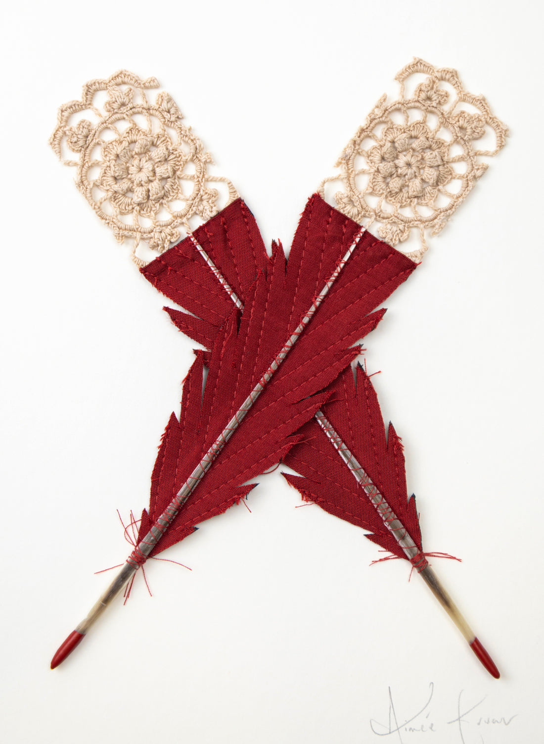 Single X Huia Feather Framed