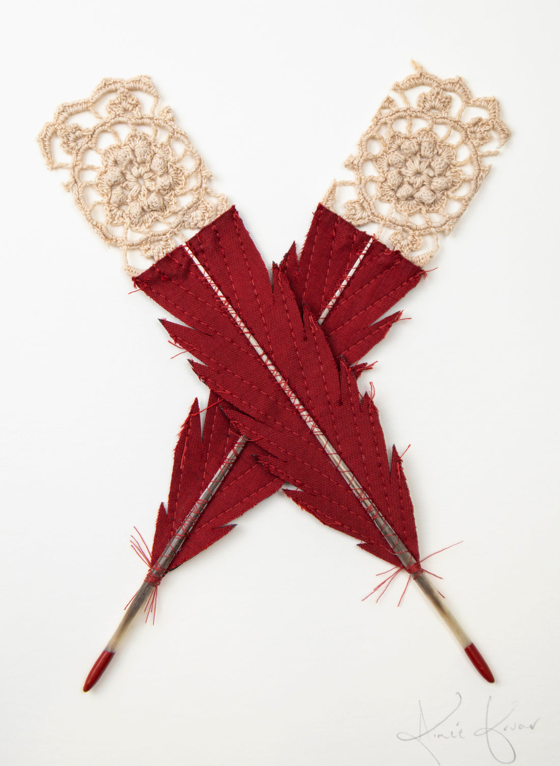 Single X Huia Feather Framed