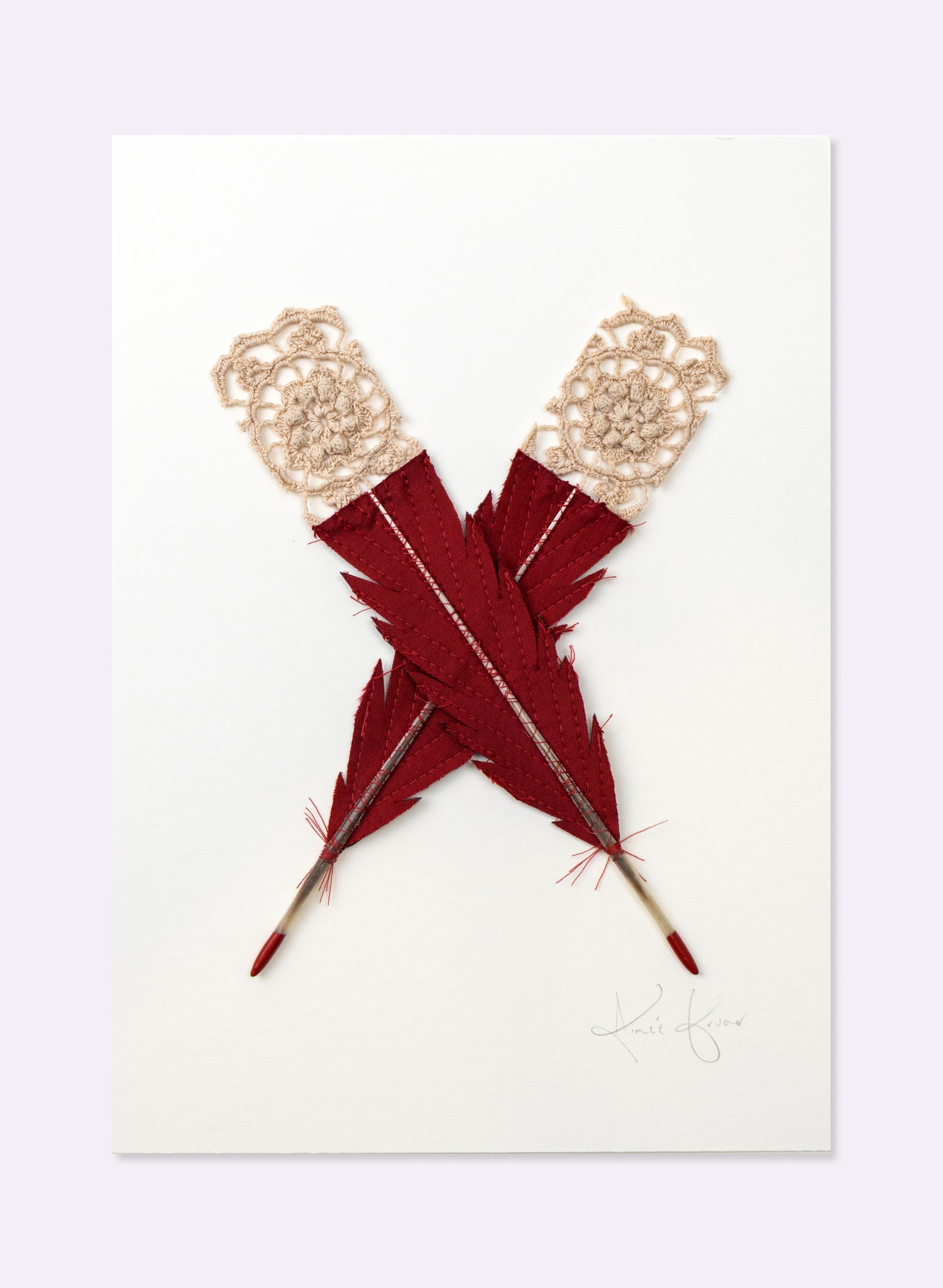 Single X Huia Feather Framed