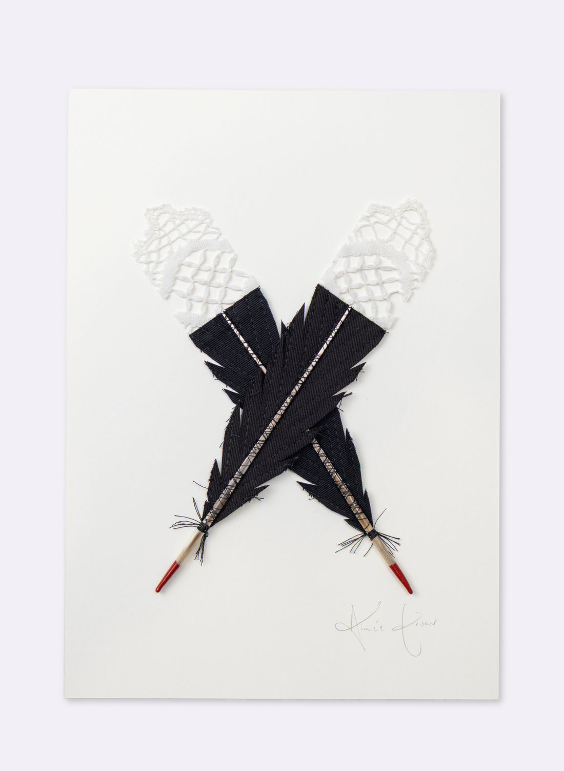 Single X Huia Feather Framed
