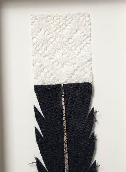 Single Huia Feather Framed