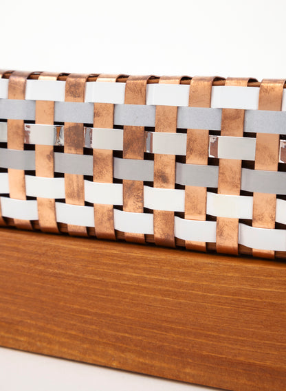 White, Silver and Copper Waka on Plinth