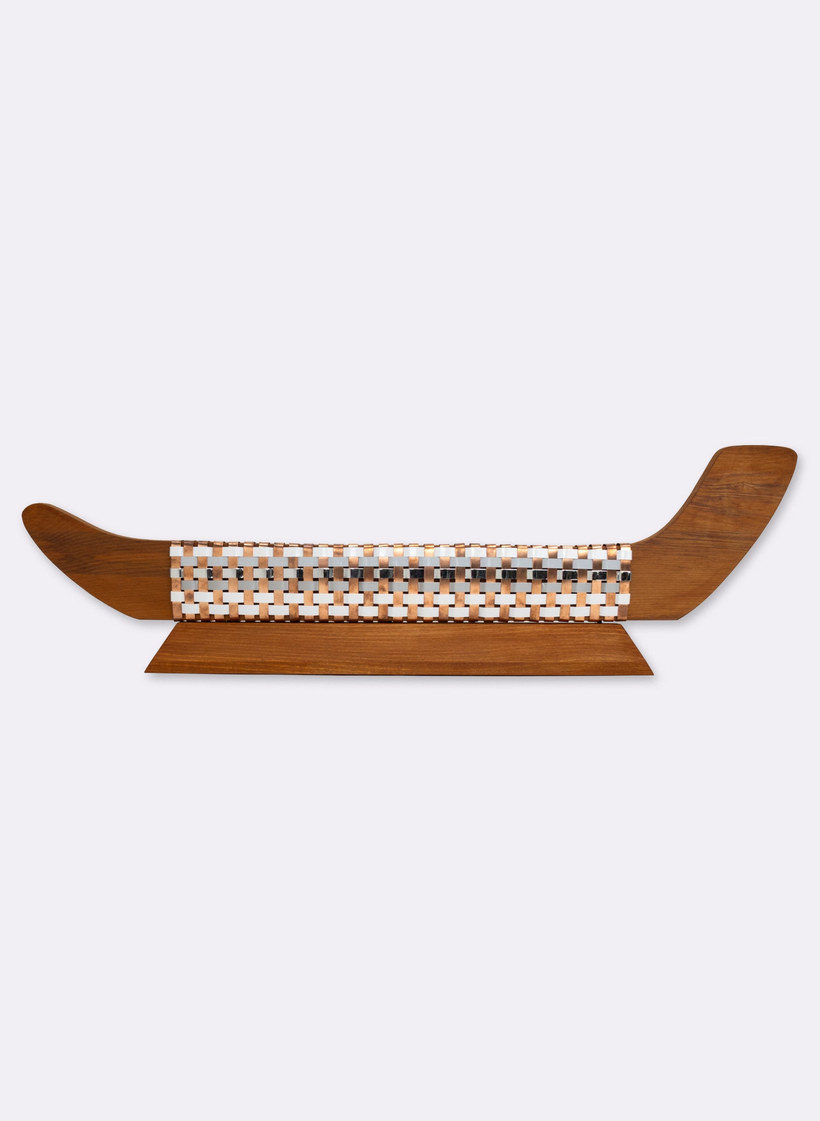 White, Silver and Copper Waka on Plinth