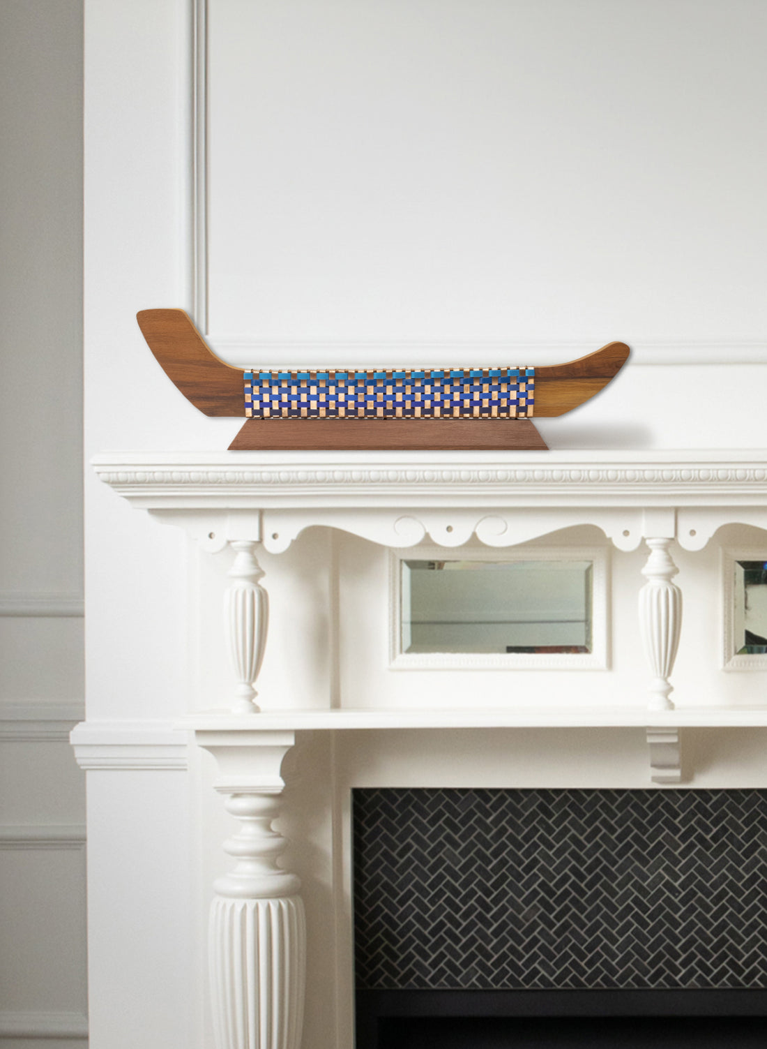 Blue and Copper Waka on Plinth